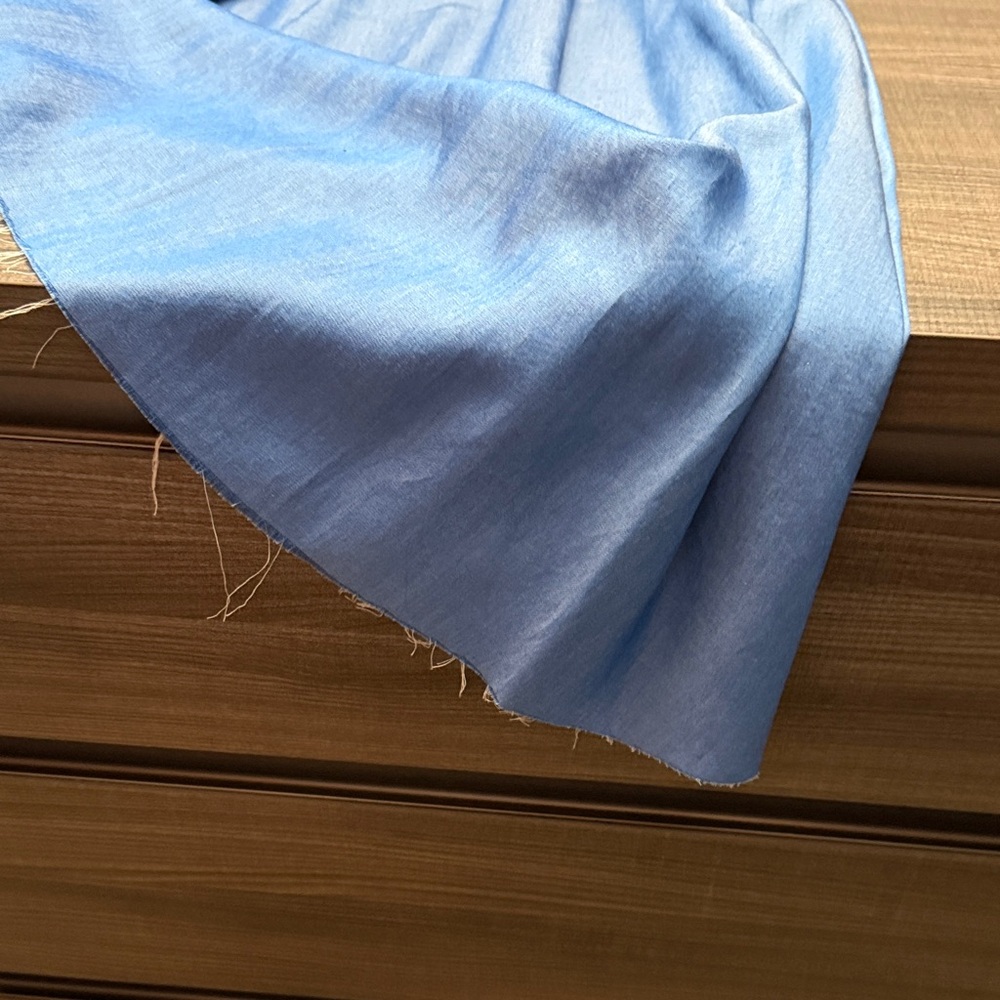 Zara Sky Blue Off-Shoulder Midi Dress - Picture 5 of 6